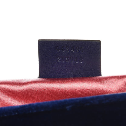 Gucci Velvet Matelasse Medium GG Marmont Shoulder Bag Cobalt Blue 7 of 7