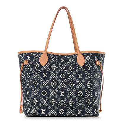 Louis Vuitton Jacquard Since 1854 Neverfull MM Blue 3 of 10