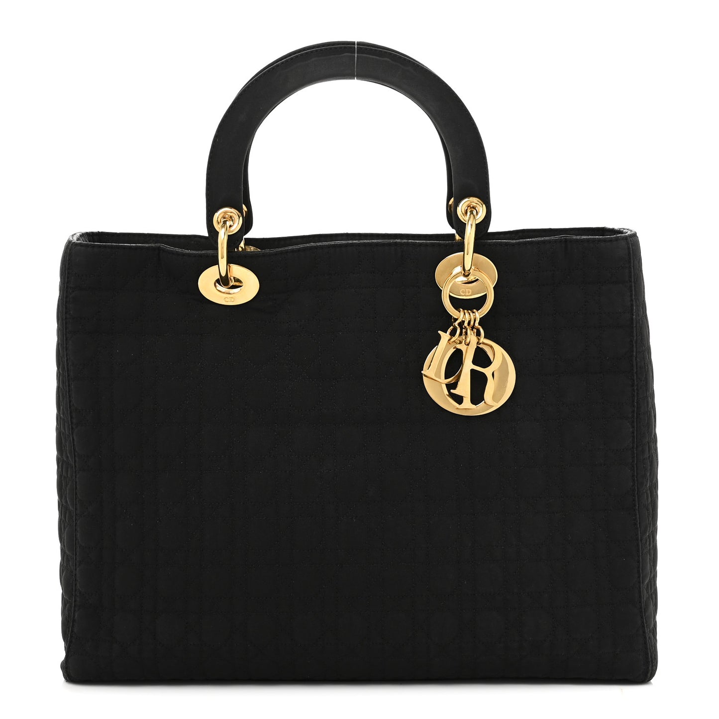 Nylon Cannage Large Lady Dior Black
