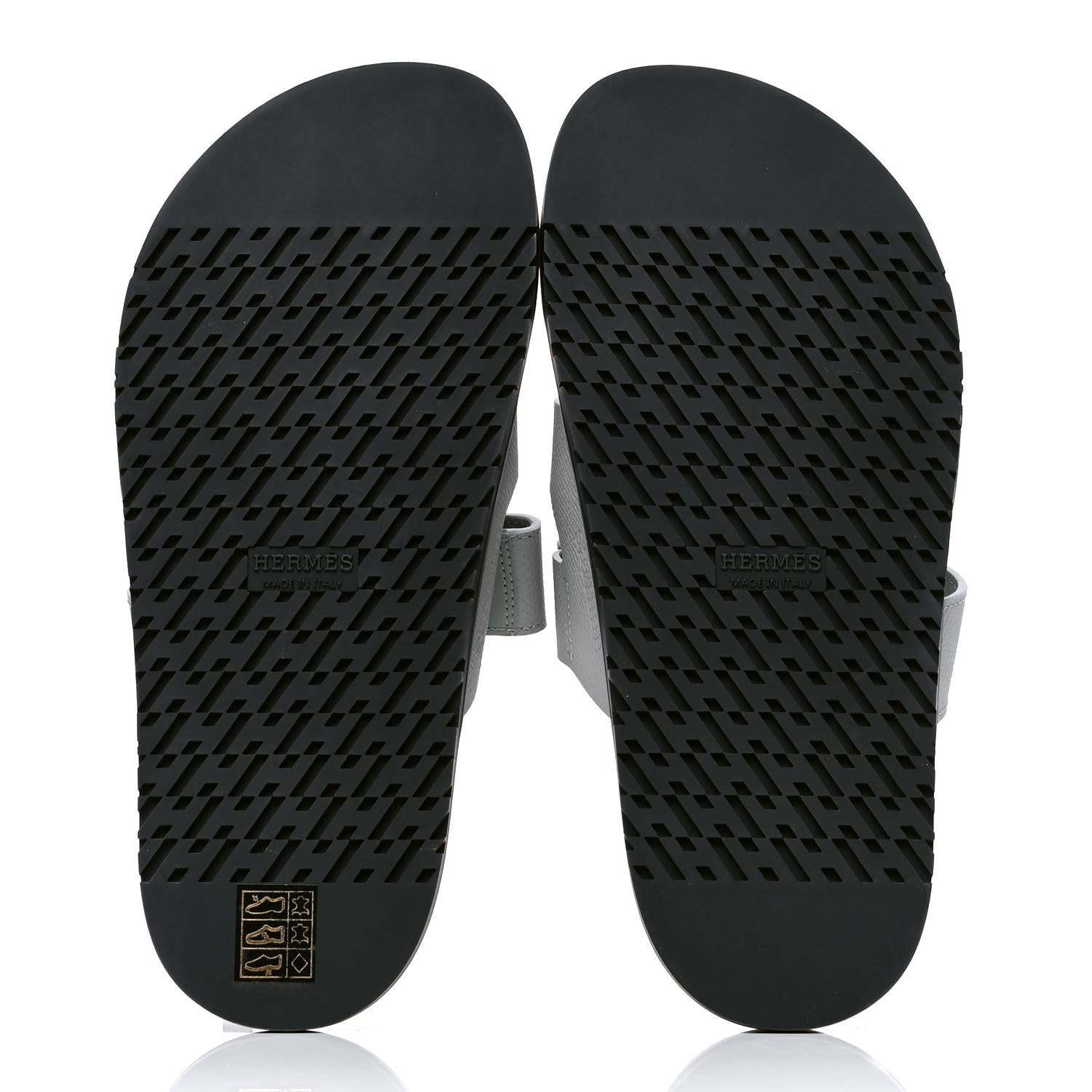 Hermes Calfskin Womens Chypre Sandals 37 Bleu Glacier 4 of 4