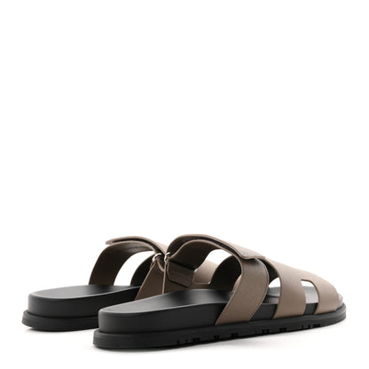 Hermes Epsom Mens Chypre Sandals 44 Etoupe 5 of 10