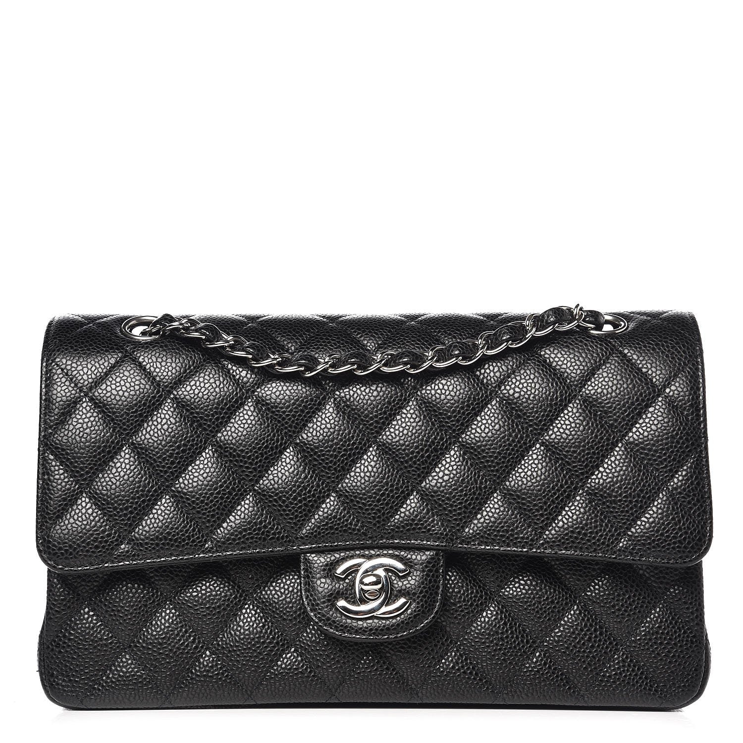 Chanel Caviar Quilted Medium Double Flap Black 1 of 9