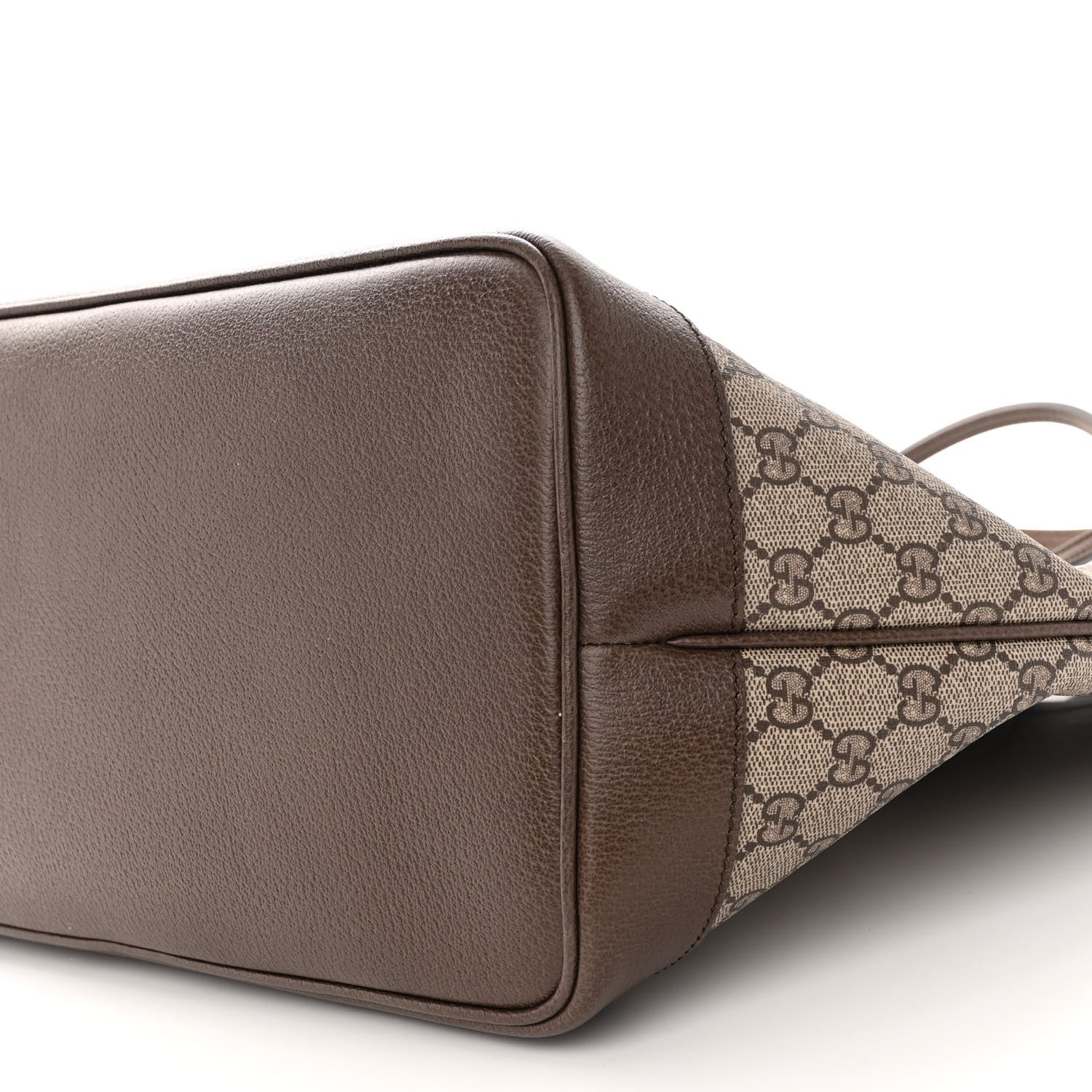 Gucci GG Supreme Monogram Textured Dollar Calfskin Web Large Ophidia Tote Beige Ebony New Acero 10 of 10