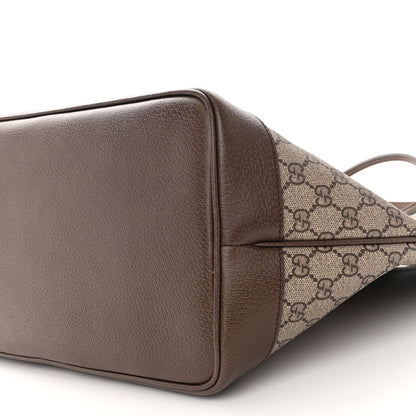 Gucci GG Supreme Monogram Textured Dollar Calfskin Web Large Ophidia Tote Beige Ebony New Acero 10 of 10