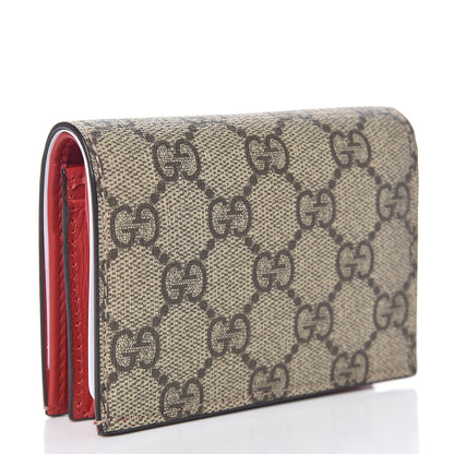 Gucci Soft GG Supreme Monogram Rainbow Embroidered Card Case Wallet 3 of 8