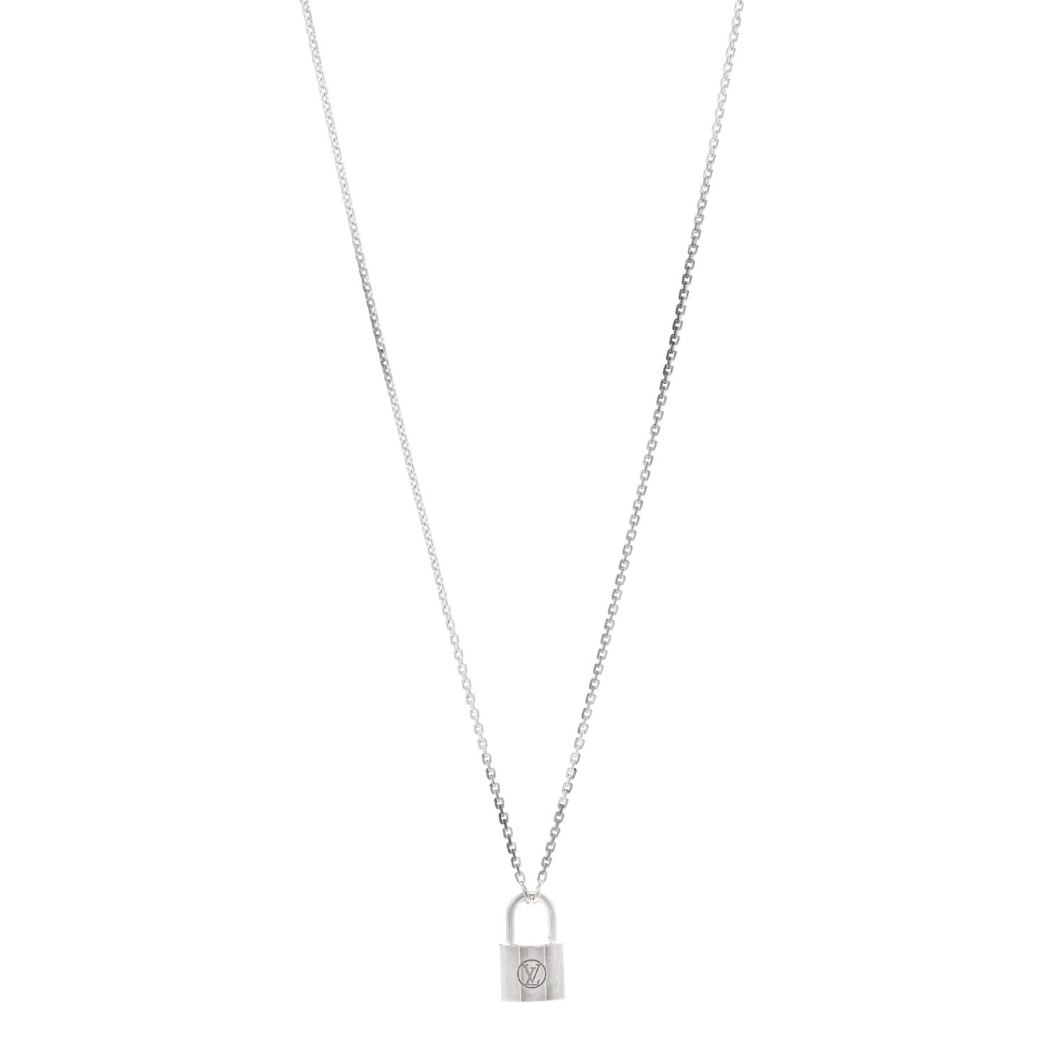 Louis Vuitton Sterling Silver Lockit Necklace 1 of 6