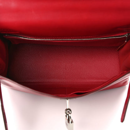 Hermes Tadelakt Kelly Retourne 32 Rouge Vif 4 of 15