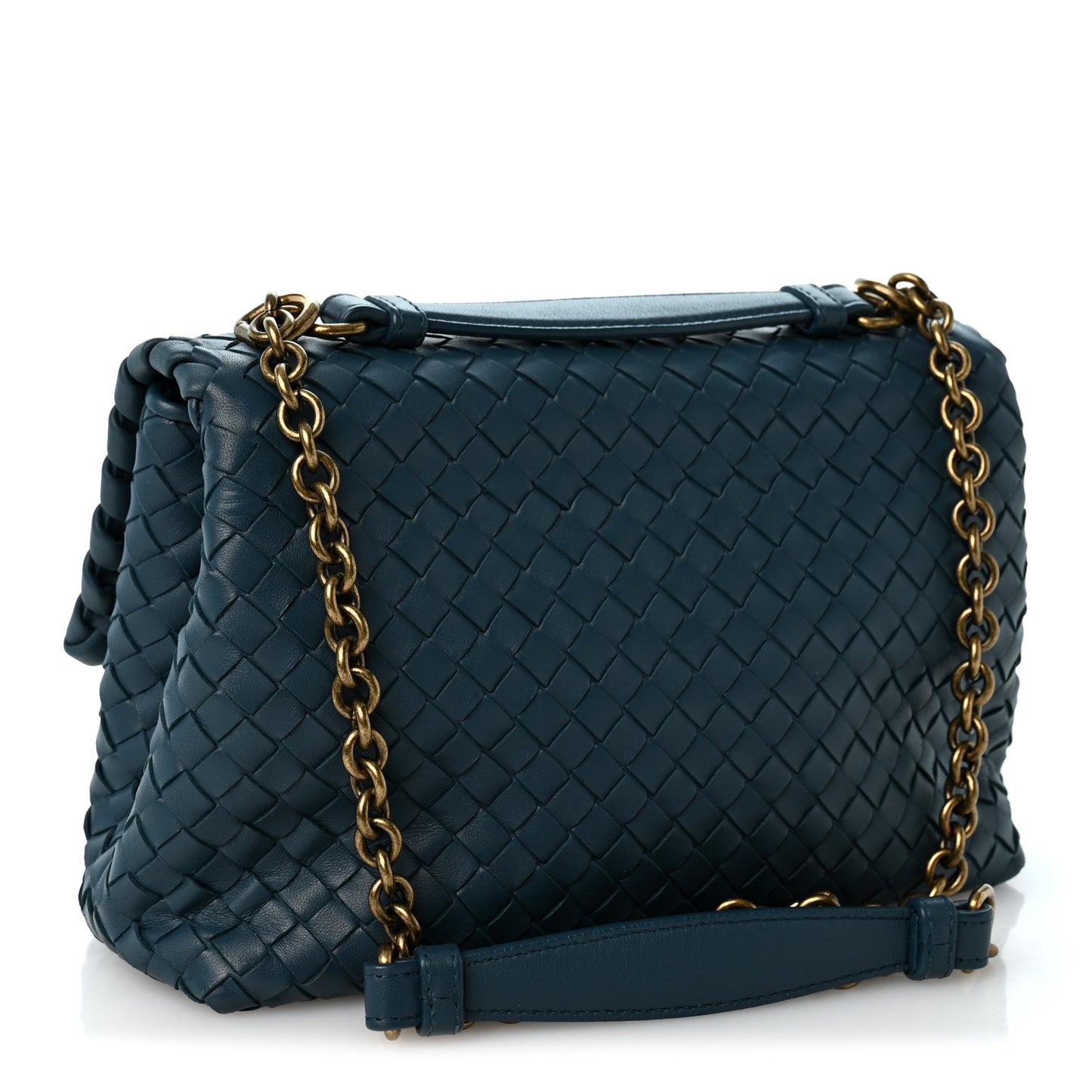 Nappa Intrecciato Baby Olimpia Shoulder Bag Mallard