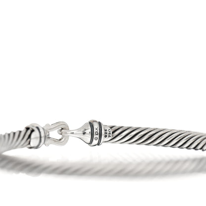David Yurman Sterling Silver 18K Yellow Gold 5mm Cable Classic Buckle Bracelet 4 of 4