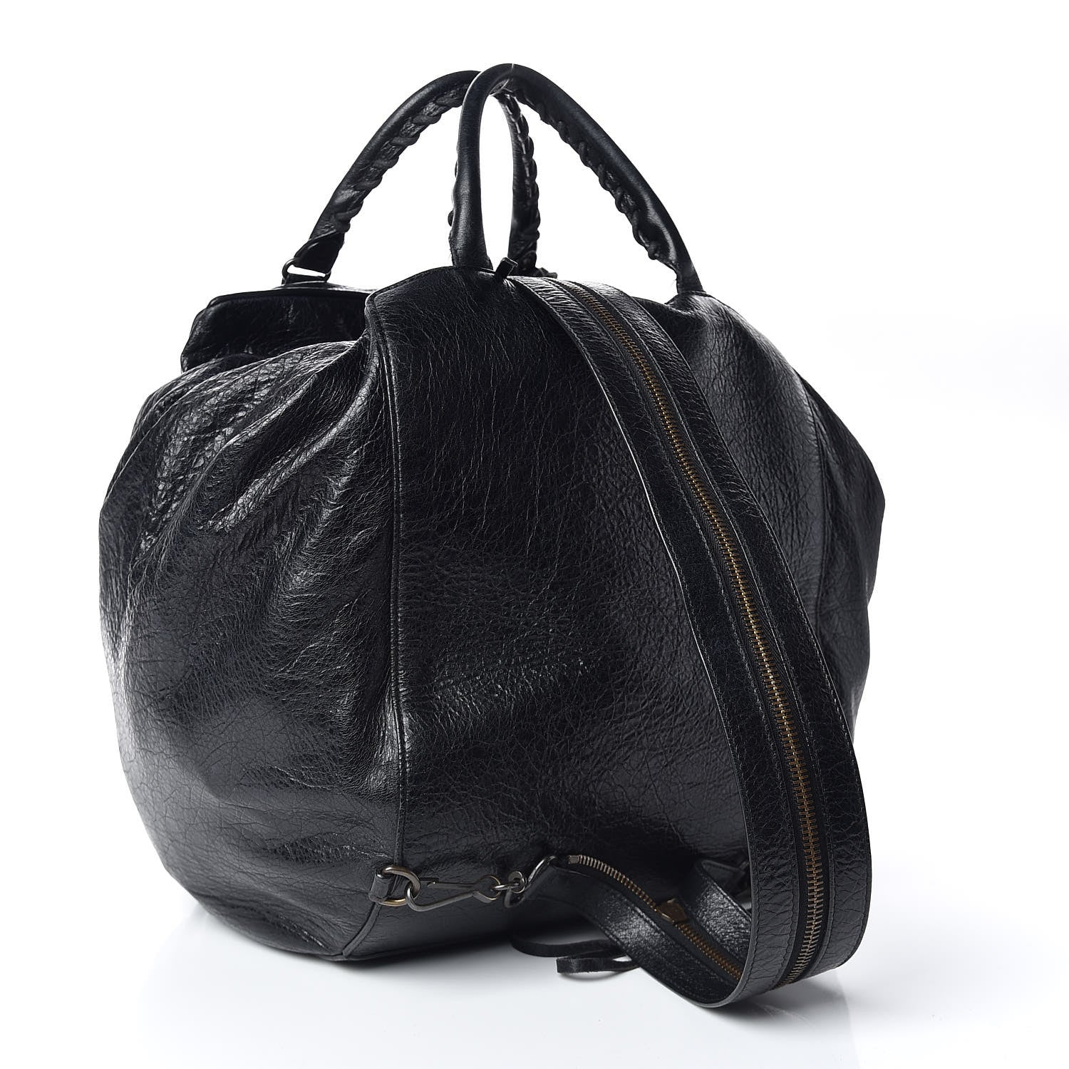 Balenciaga Agneau Classic Hardware Zip Traveler Backpack Black 3 of 9