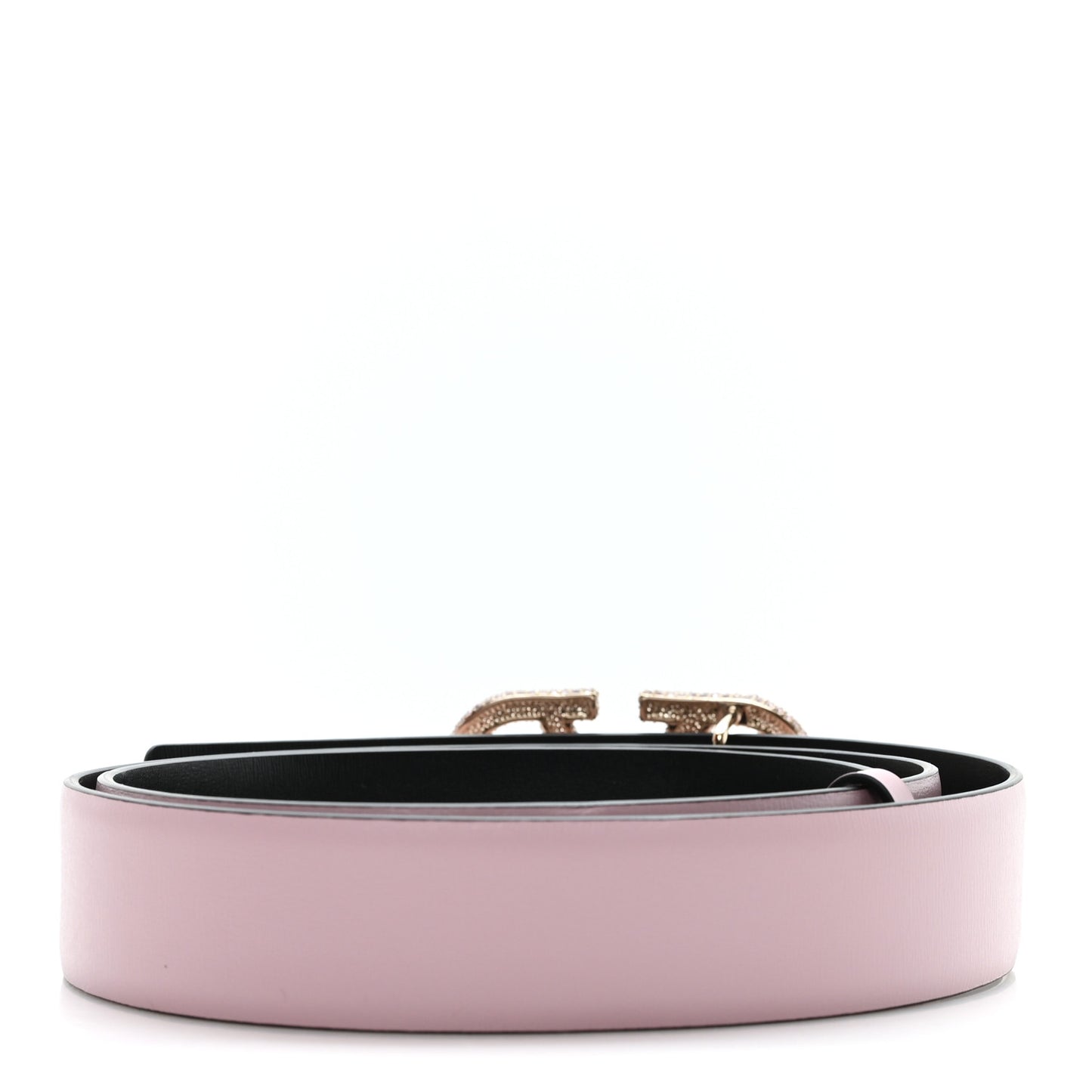 Calfskin Crystal VLogo 40mm Belt 85 34 Pink Black