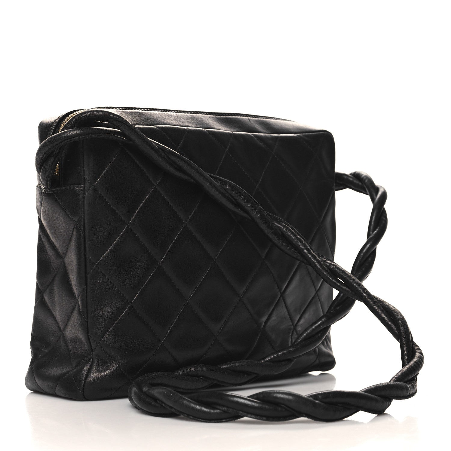 Chanel Lambskin Quilted Messenger Bag Black 3 of 13