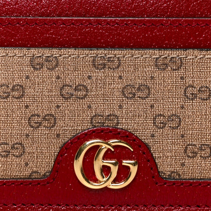Gucci X DORAEMON Mini Vintage GG Supreme Monogram Card Holder Beige Cherry Red 7 of 7