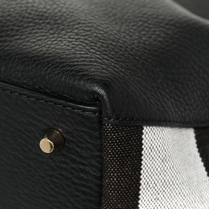 Burberry Grainy Calfskin House Check Medium Maidstone Black 12 of 13