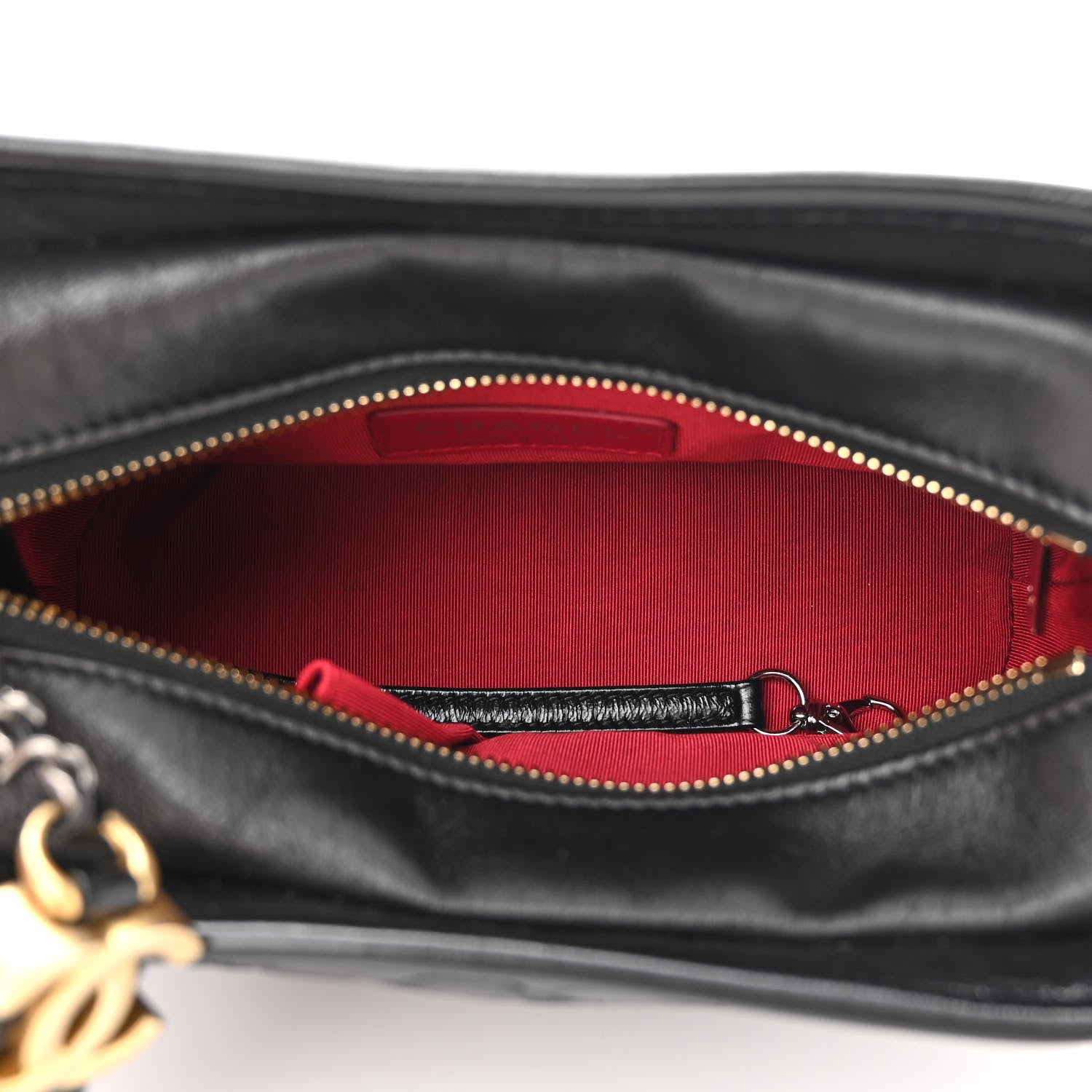 Chanel Aged Calfskin Quilted Small Gabrielle Hobo Black 5 of 11