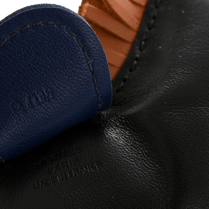 Hermes Milo Lambskin Grigri Rodeo Horse Bag Charm MM Black Blue Saphir Gold 3 of 4