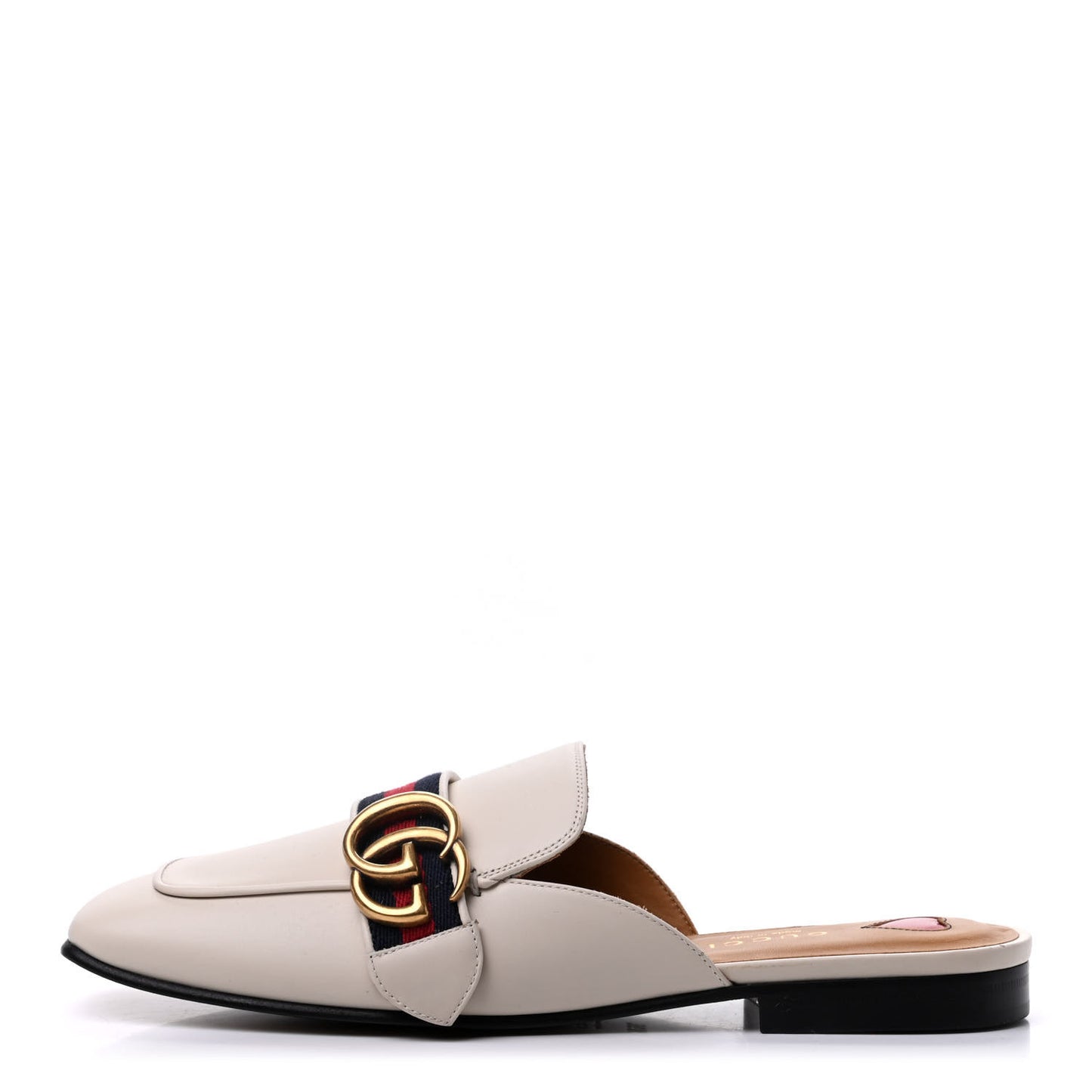 Calfskin Web Womens Peyton GG Slippers 36.5 White