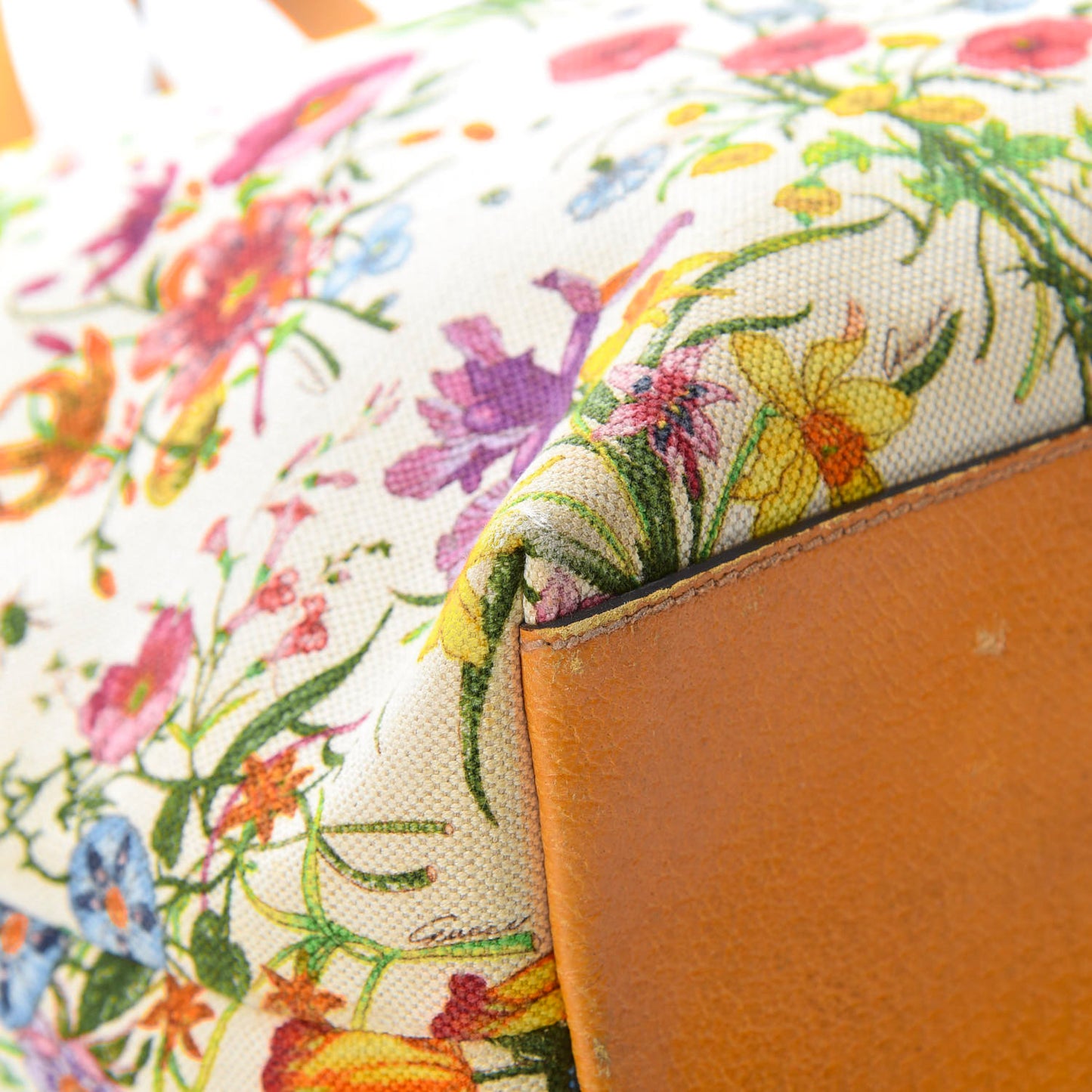 Canvas Large Floral Flora Joy Tote Yellow