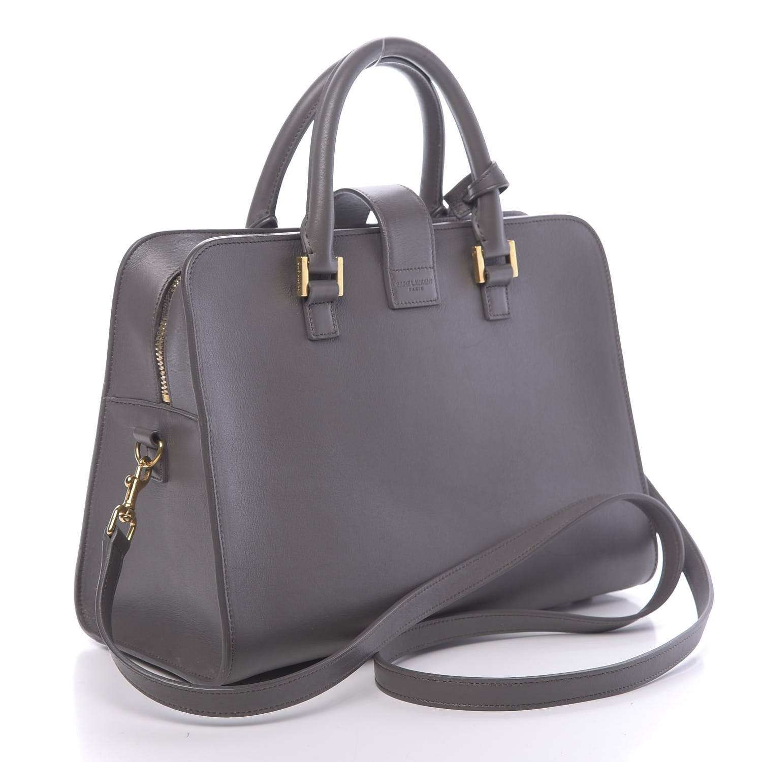 Saint Laurent Calfskin Small Monogram Cabas Grey 3 of 11
