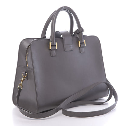 Saint Laurent Calfskin Small Monogram Cabas Grey 3 of 11