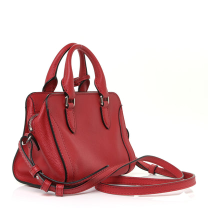 Alexander McQueen Pebbled Calfskin Mini Padlock Tote Red 3 of 9