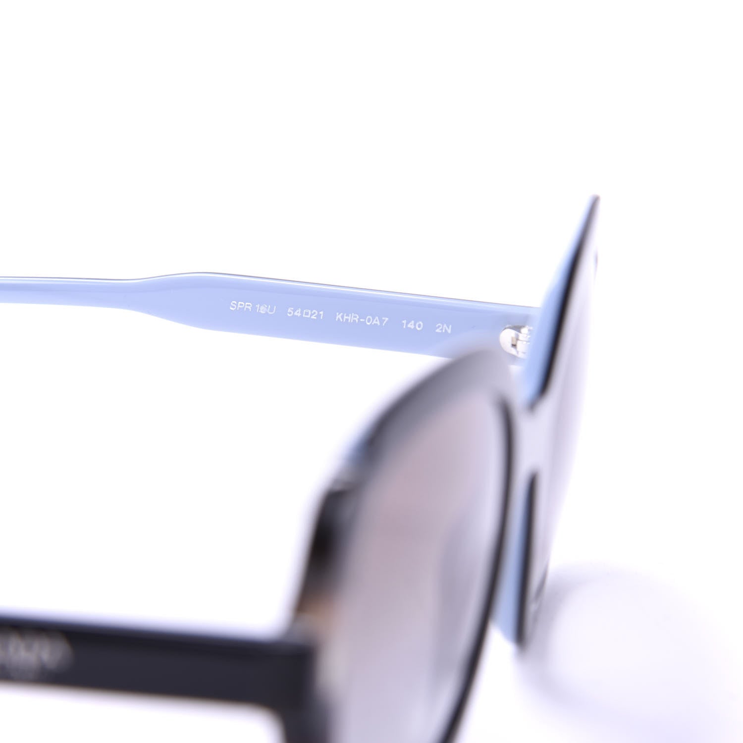 Prada Round Sunglasses SPR 16U Black 6 of 7