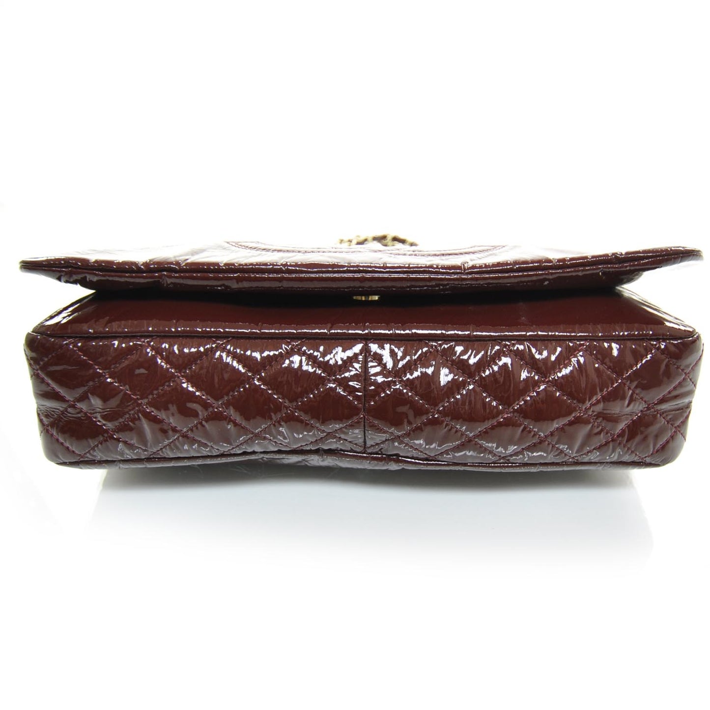 Vinyl Rock and Chain Medium Flap Bordeaux