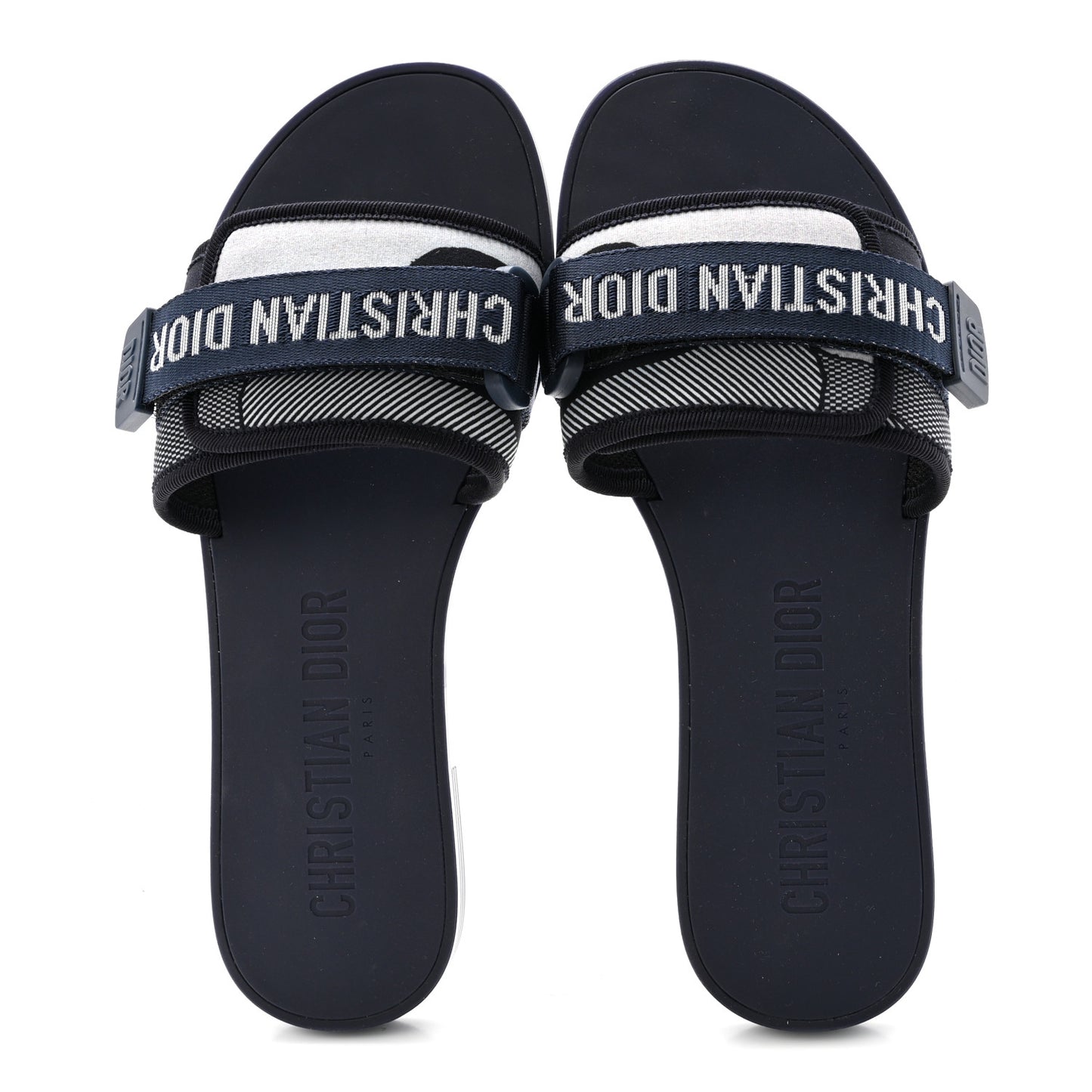 Technical Stretch Fabric Camouflage Dio(r)evolution Slide Sandals 38 Deep Blue