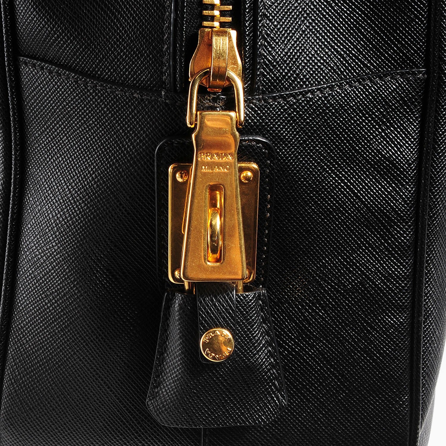 Prada Saffiano Lux Bauletto Black Cammeo 11 of 11