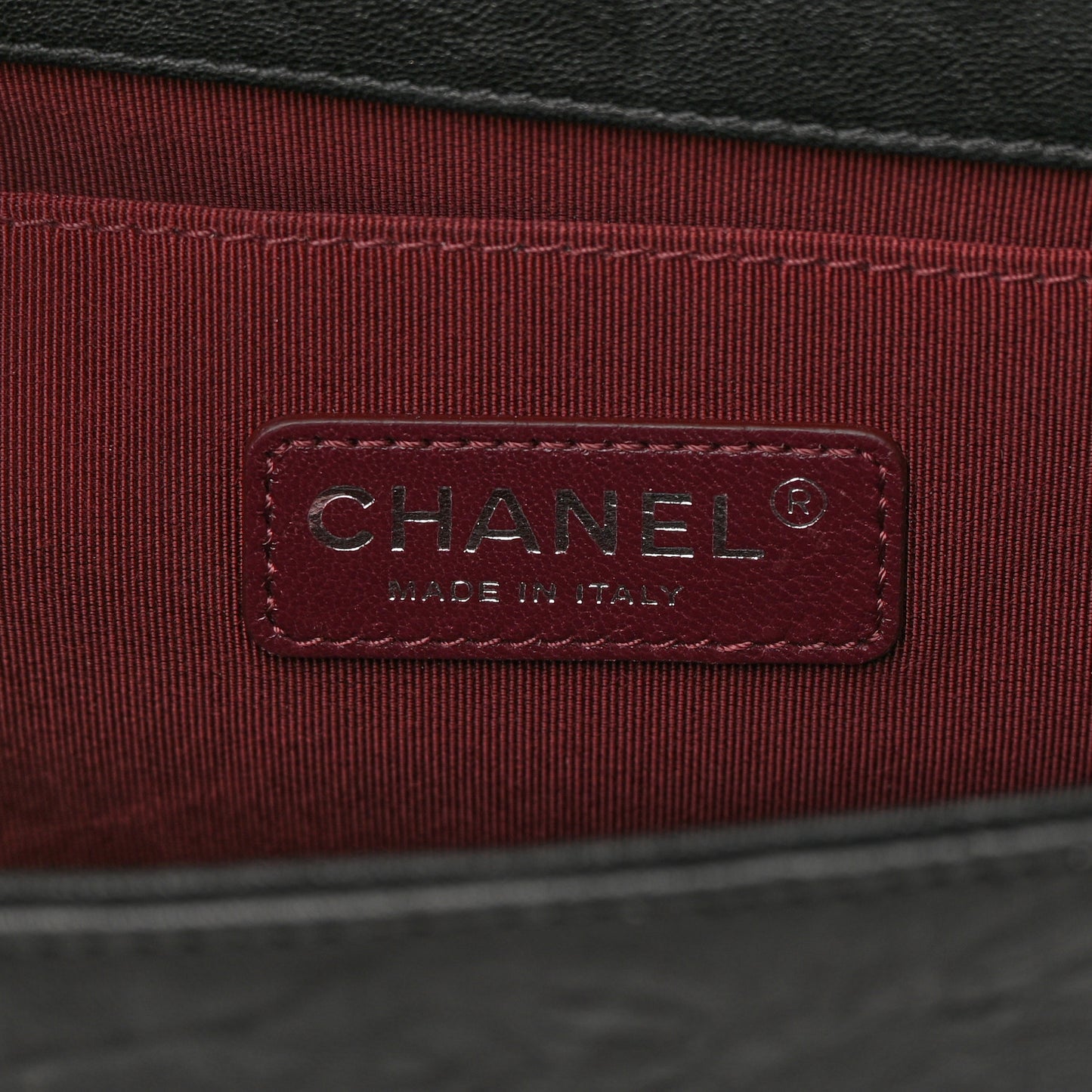 Crumpled Lambskin New Medium Studded Boy Flap Black