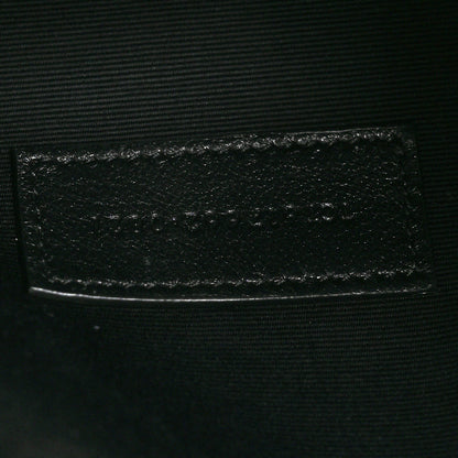 Saint Laurent Grain De Poudre Matelasse Chevron Monogram Envelope Clutch Black 7 of 11