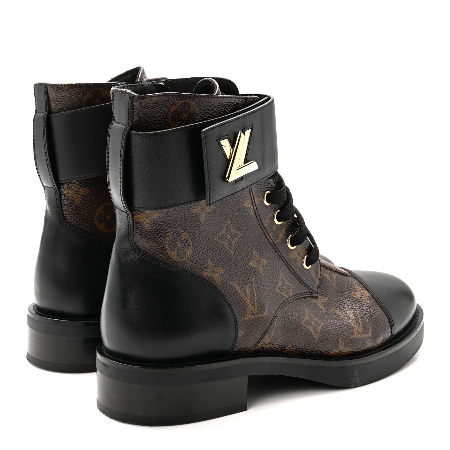 Calfskin Monogram Wonderland Flat Ranger Boots 39 Black