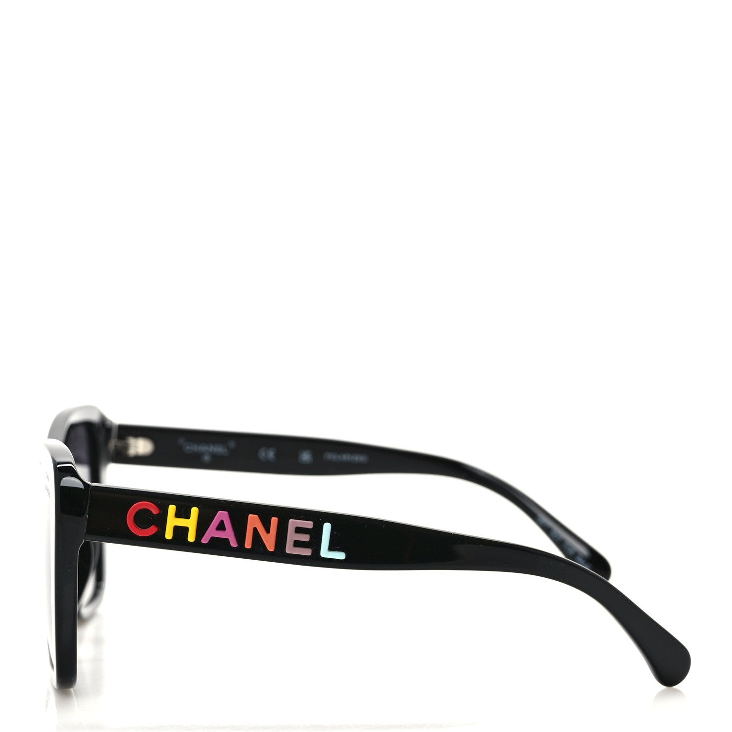 Chanel Acetate Polarized Butterfly Sunglasses 71548A Black 3 of 9