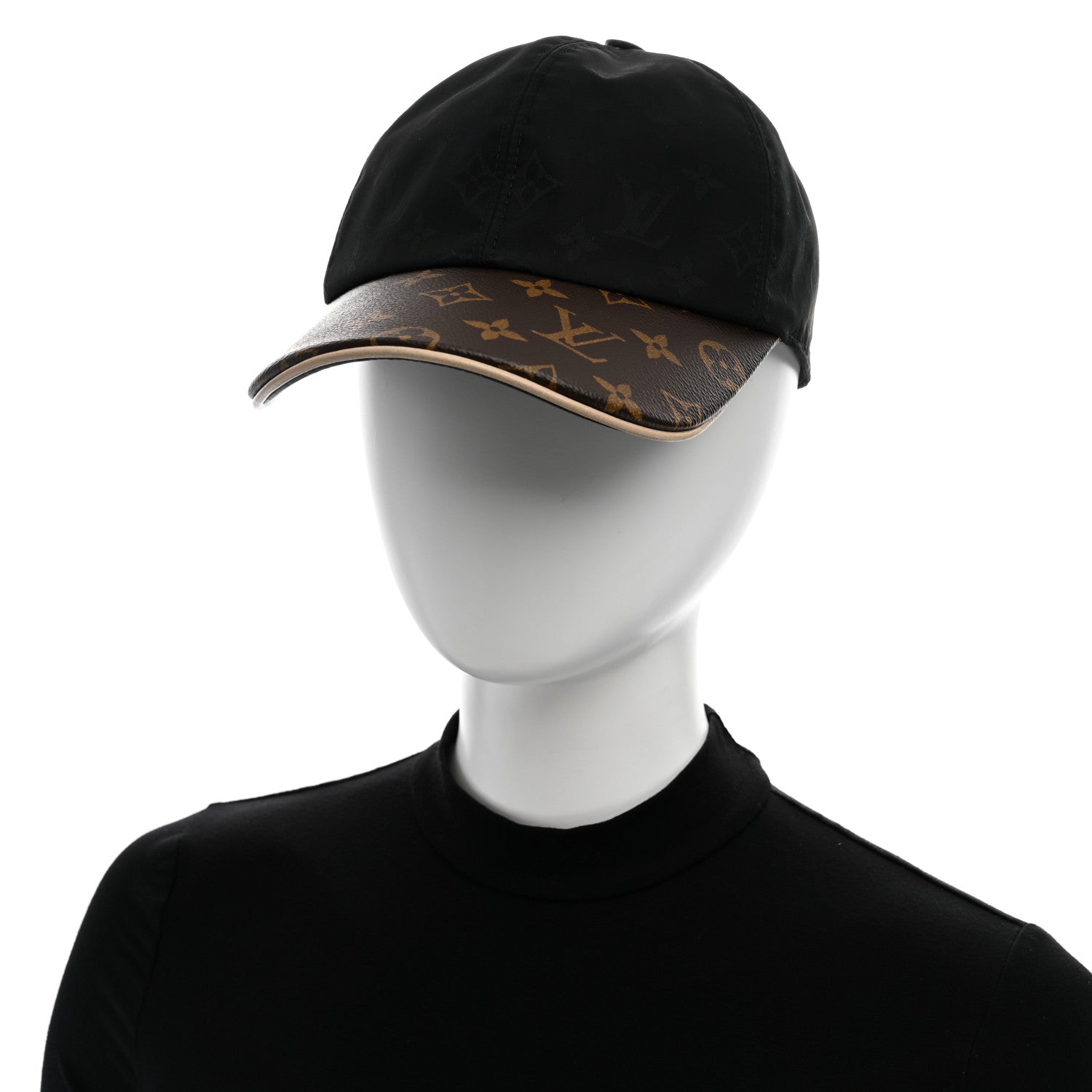 Louis Vuitton Polyester Silk Monogram LV Get Ready Cap M Black 2 of 8
