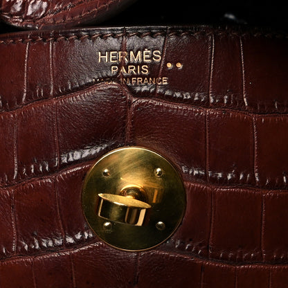 Hermes Matte Niloticus Crocodile Lindy 30 Miel 6 of 15
