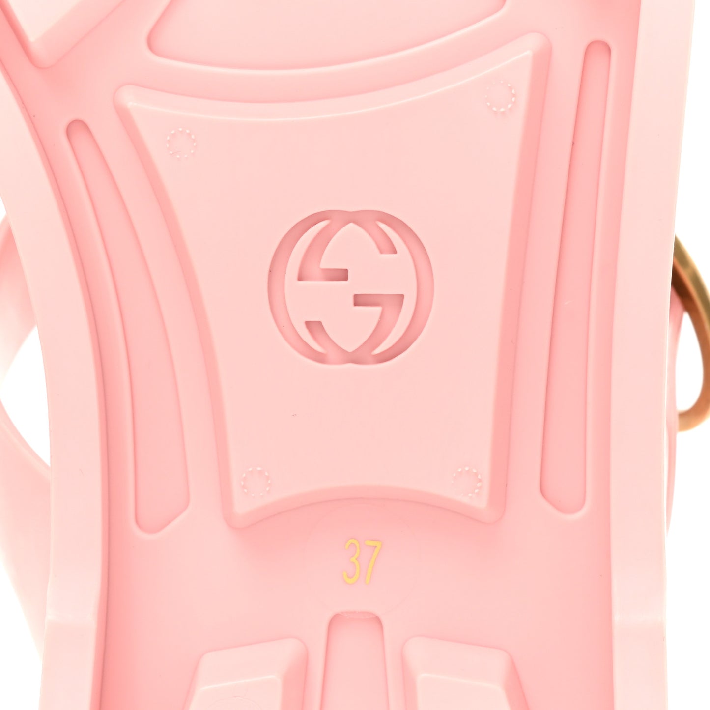 Rubber Crystal Womens Buckle Strap Sandal 37 Perfect Pink
