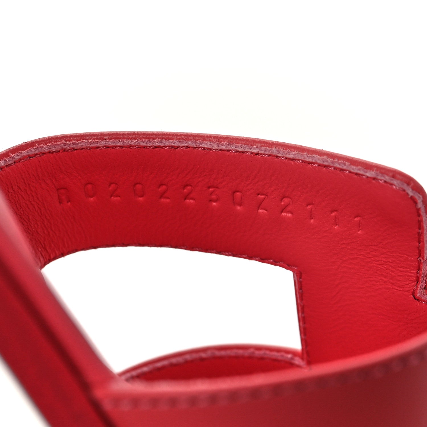 Hermes Calfskin Oran Sandals 38 Rouge Bali 6 of 8