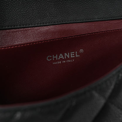 Chanel Iridescent Caviar Quilted Clutch With Chain Flap Black 6 of 10