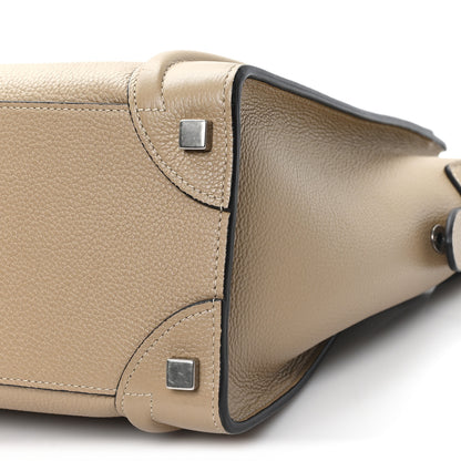 Celine Drummed Calfskin Micro Luggage Dune 10 of 10