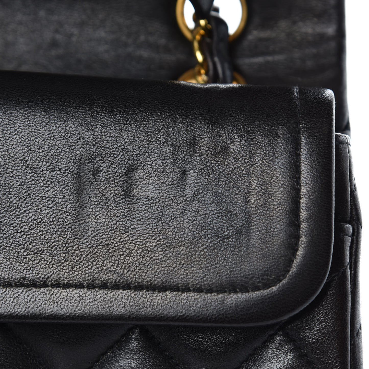 Lambskin Quilted Small Double Flap Black