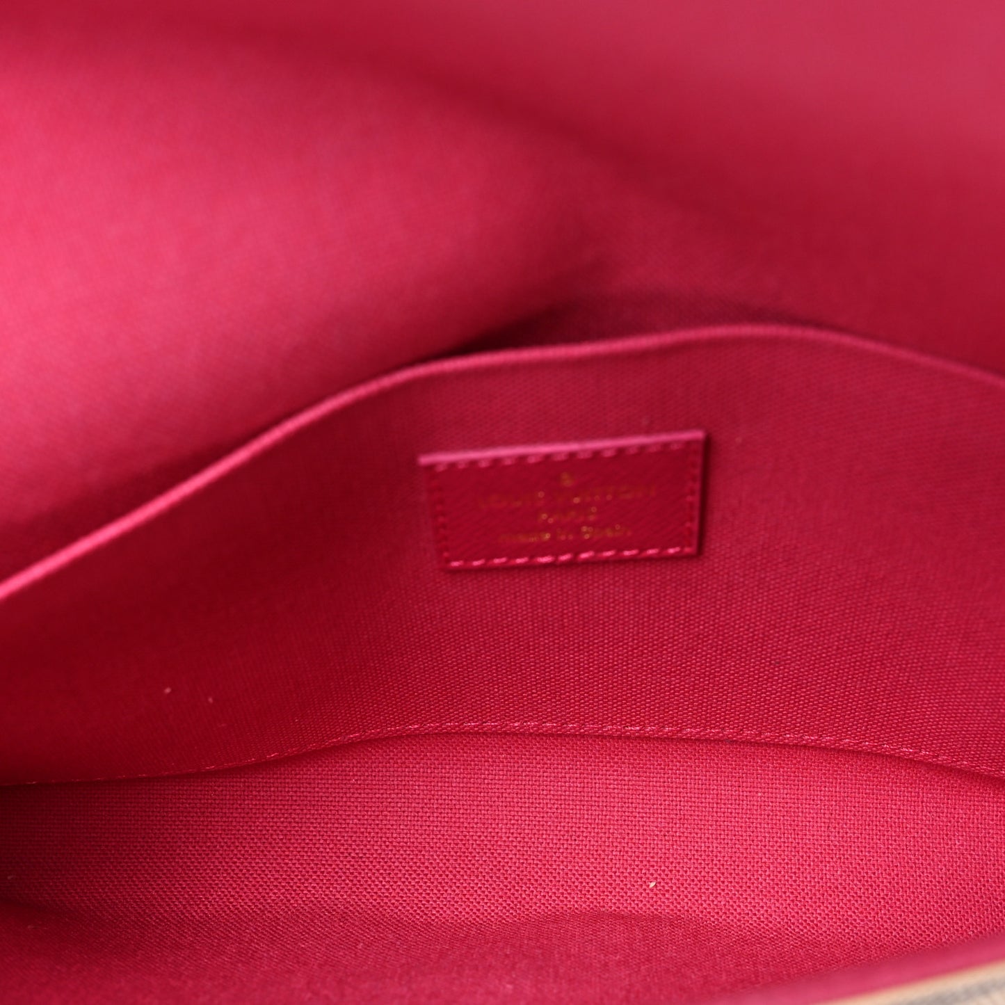 Damier Azur Studded Pochette Felicie Chain Wallet Fuchsia