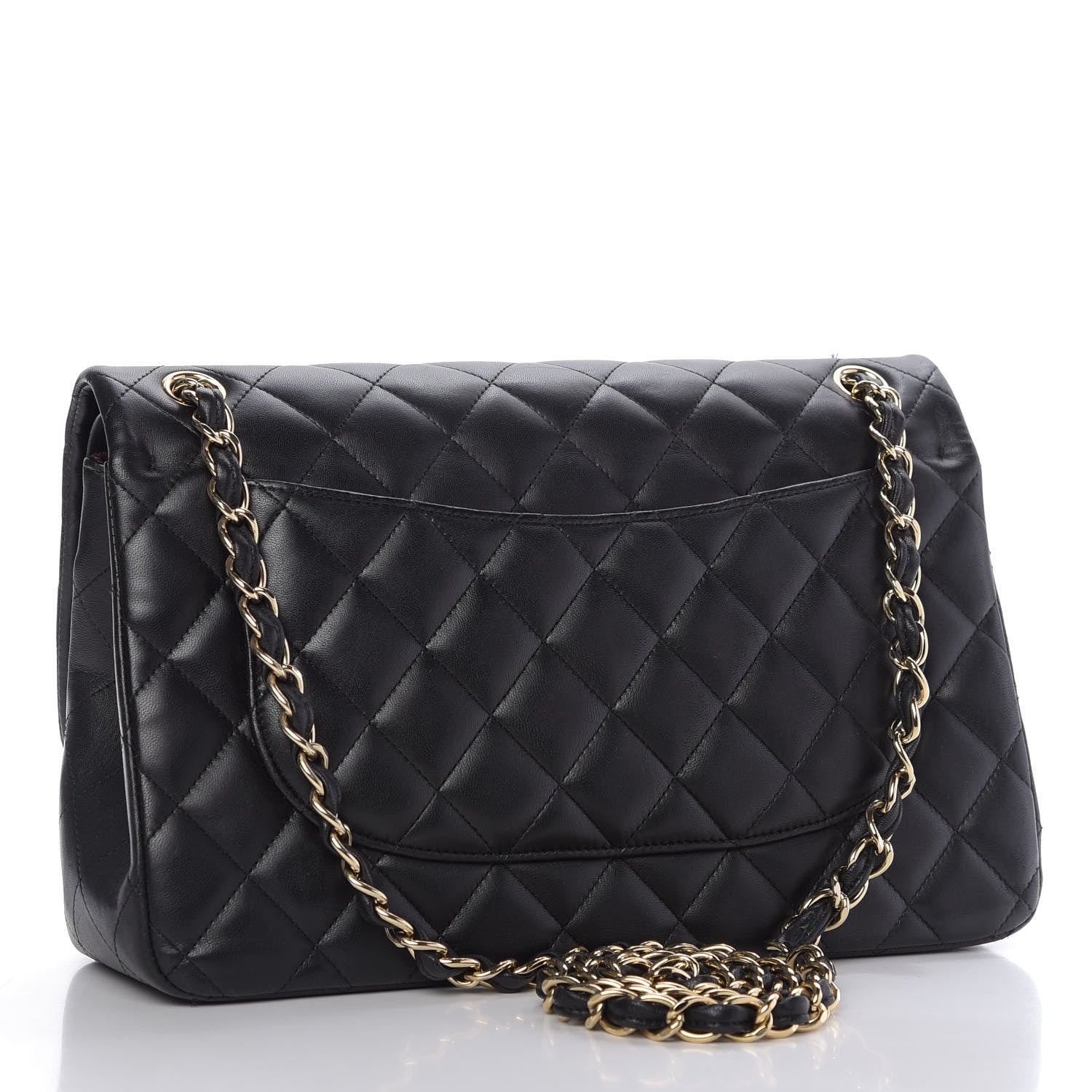 Chanel Lambskin Quilted Jumbo Double Flap Black 3 of 9