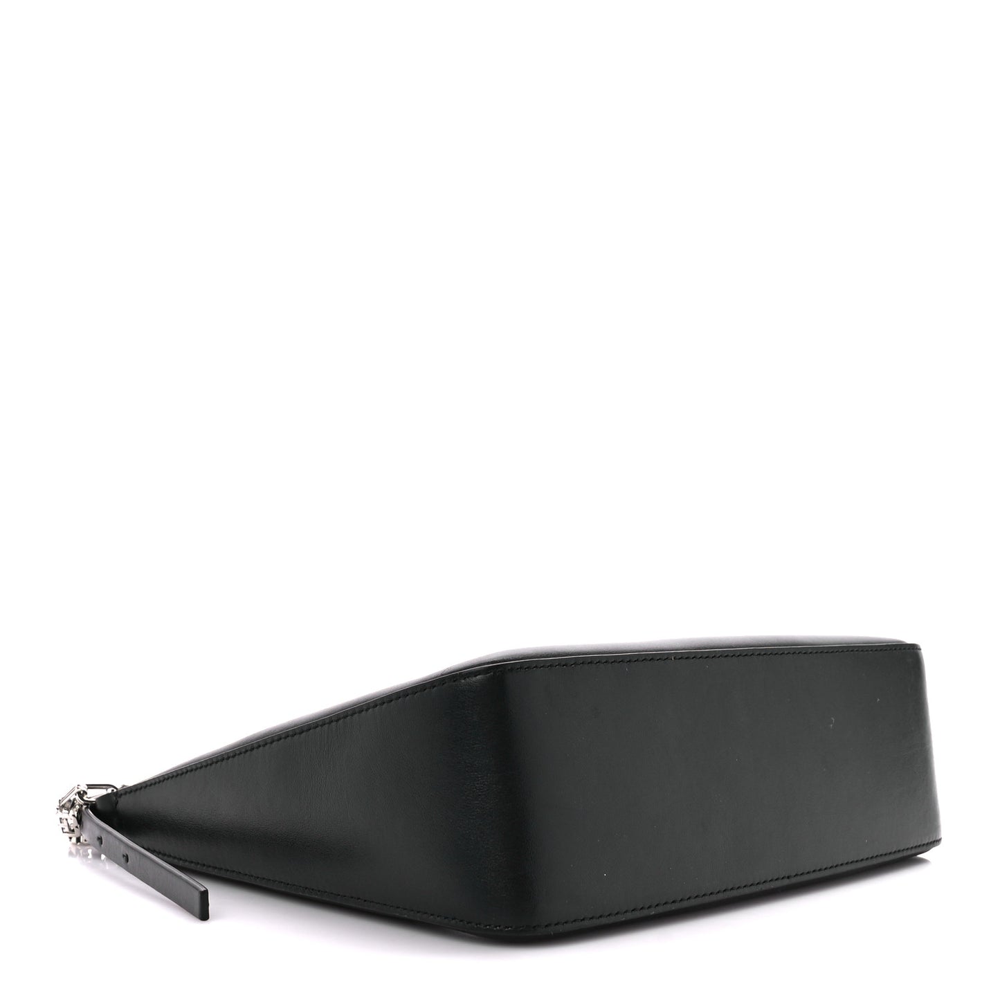 Smooth Calfskin Small Moon Cut Out Shoulder Bag Black