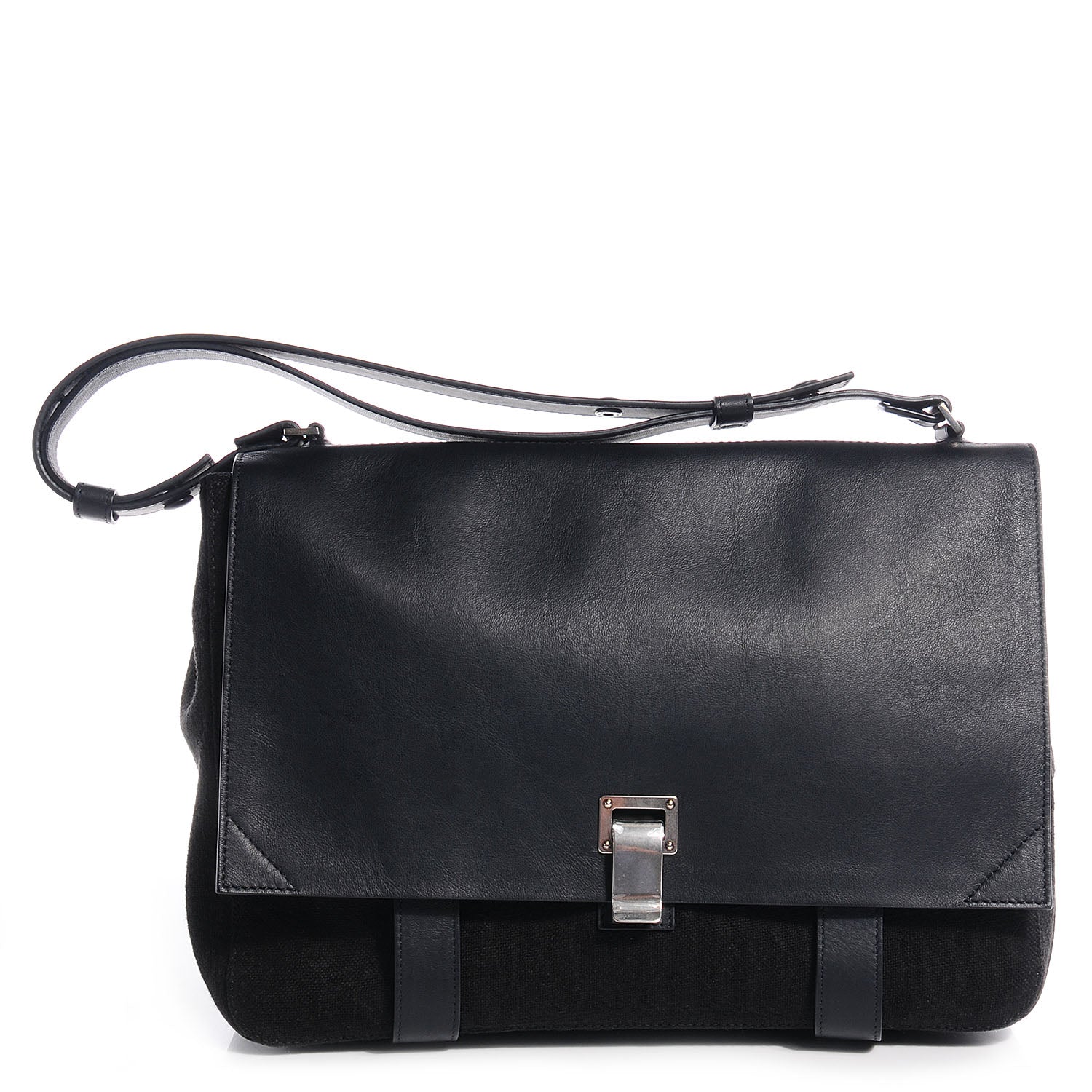 Proenza Schouler Calfskin Large Courier Black 1 of 9