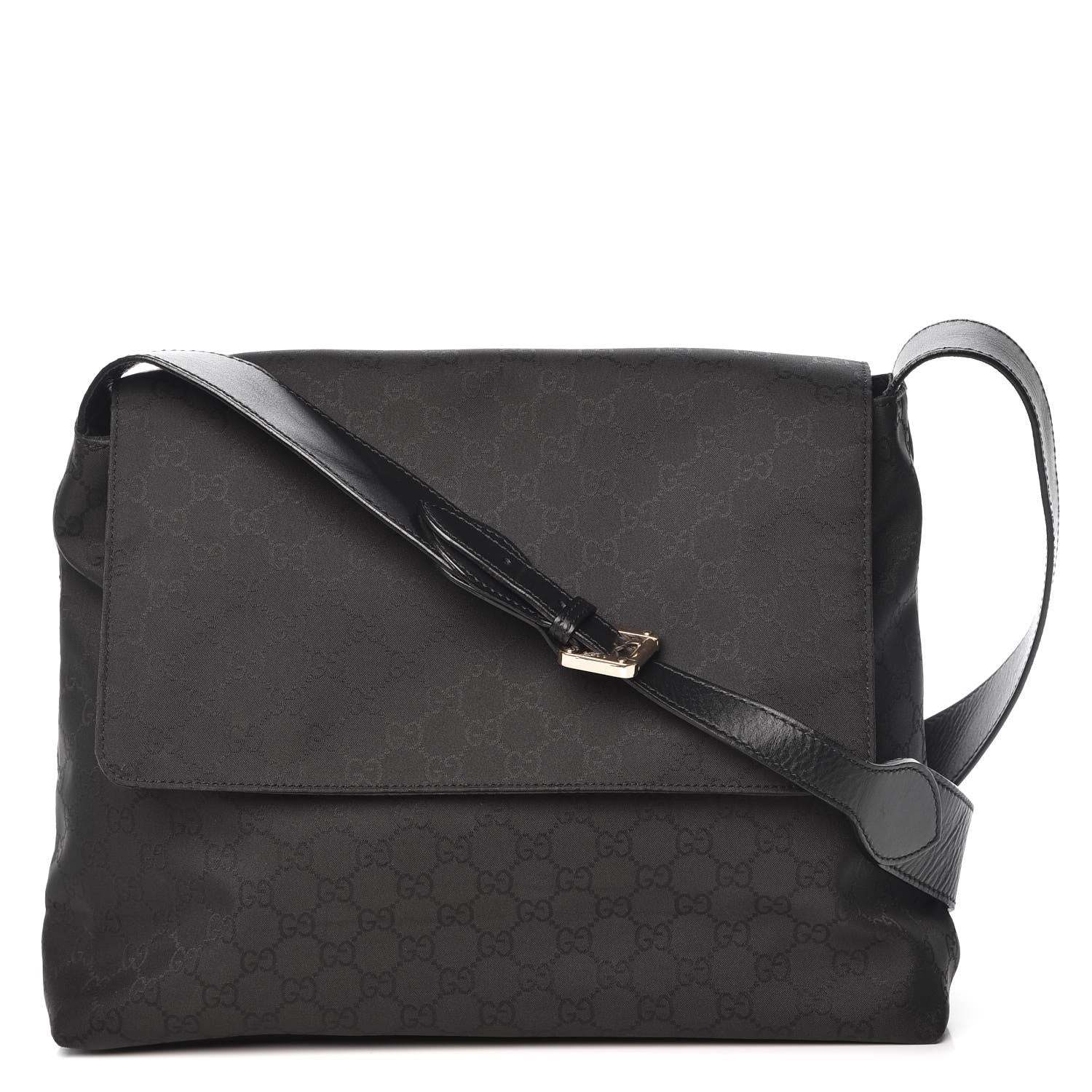 Gucci Nylon Monogram Messenger Bag Black 1 of 13