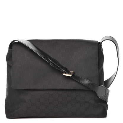 Gucci Nylon Monogram Messenger Bag Black 1 of 13