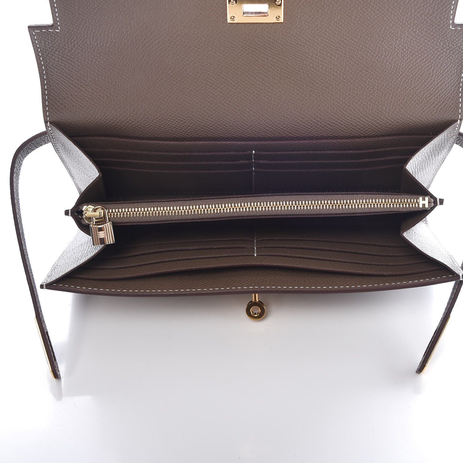 Hermes Epsom Kelly Longue Wallet Etoupe 5 of 8