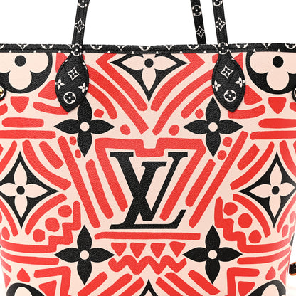 Louis Vuitton Monogram Giant Crafty Neverfull MM Creme Rouge Black 9 of 11