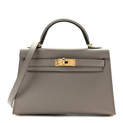 Hermes Epsom Mini Kelly Sellier 20 Gris Asphalt 1 of 11