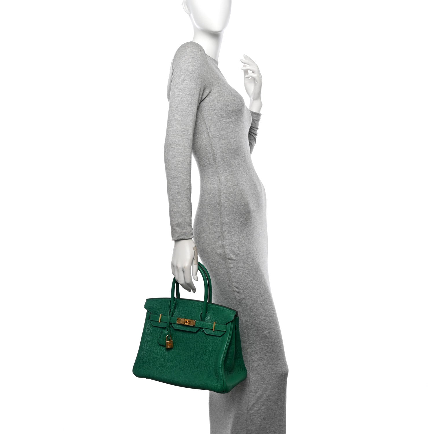 Hermes Togo Birkin 30 Vert Vertigo 2 of 11